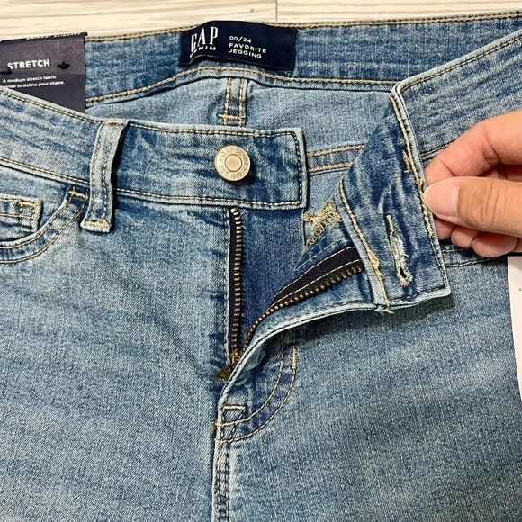 GAP Women's High Rise Favorite Jeggings Mid Rise Stretch Super Skinny Size 00/24 - Picture 8 of 13